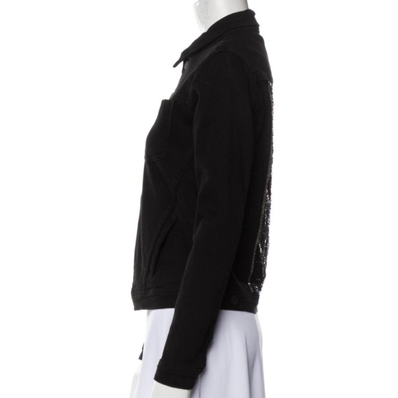 L'AGENCE Celine denim jacket. XS. Black. - Picture 2 of 8